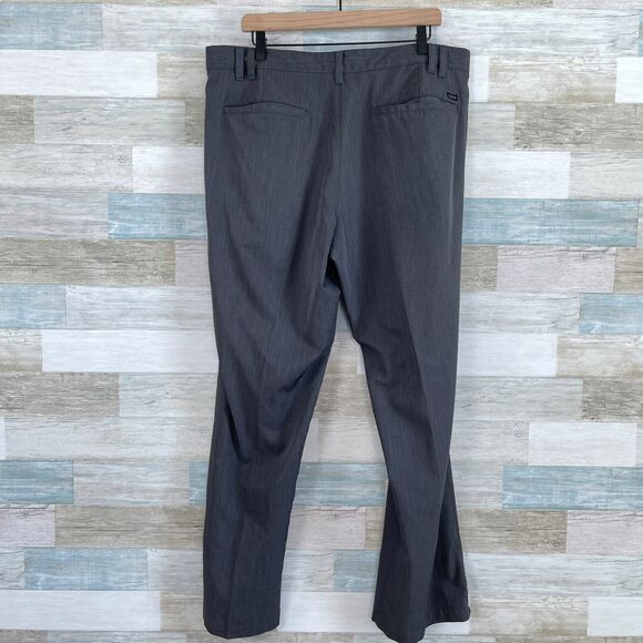 IZOD Golf Flat Front Woven Pants Gray 4 Pocket Lightweight Casual Mens 38x32 - Picture 4 of 8